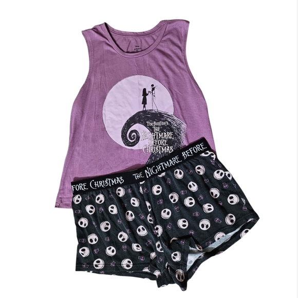 Disney Nightmare Before Christmas Matching Tank Top &  Shorts Pajamas Set - Picture 9 of 9